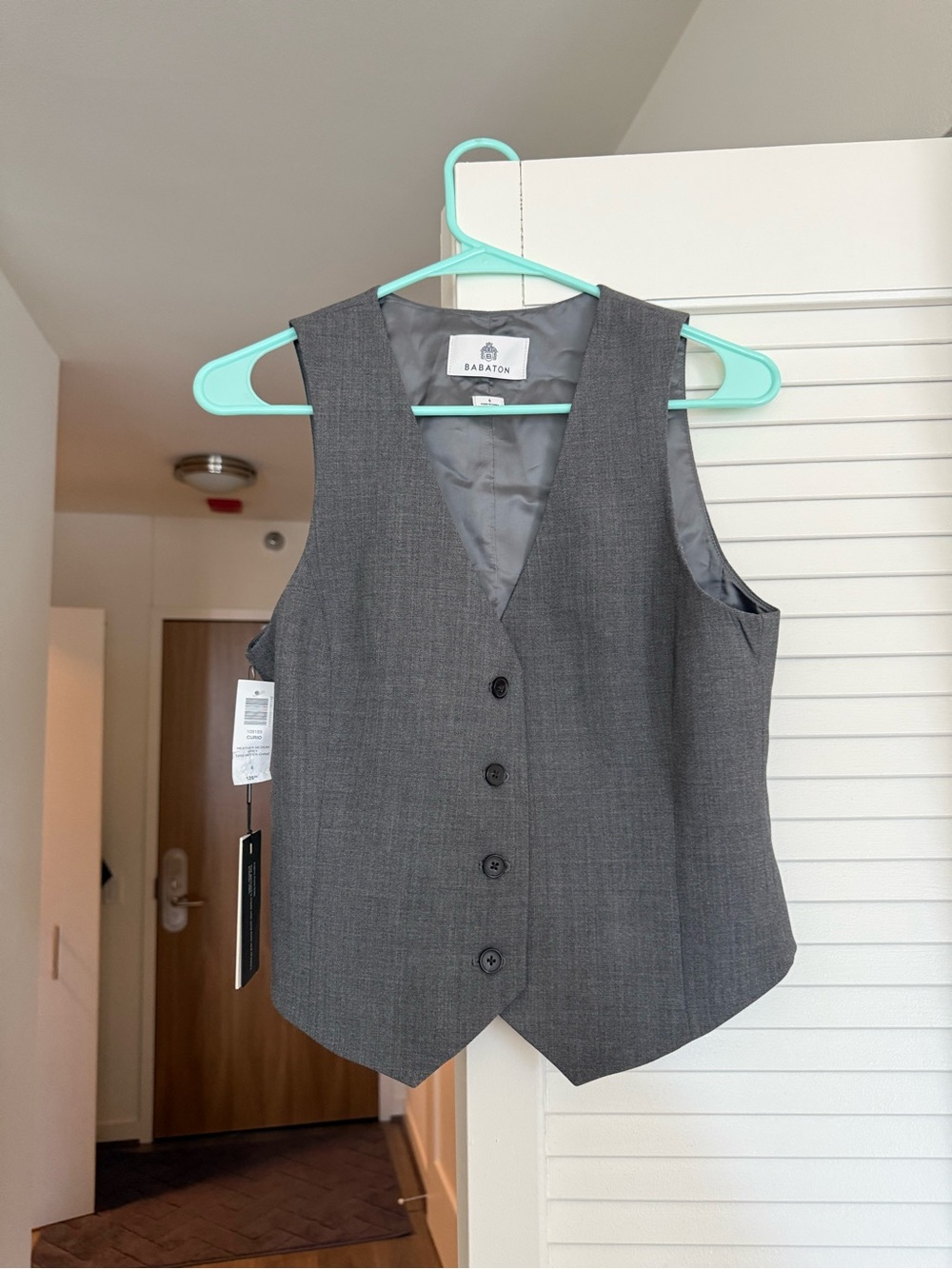 Babaton Men's Charcoal Gray Dress Vest